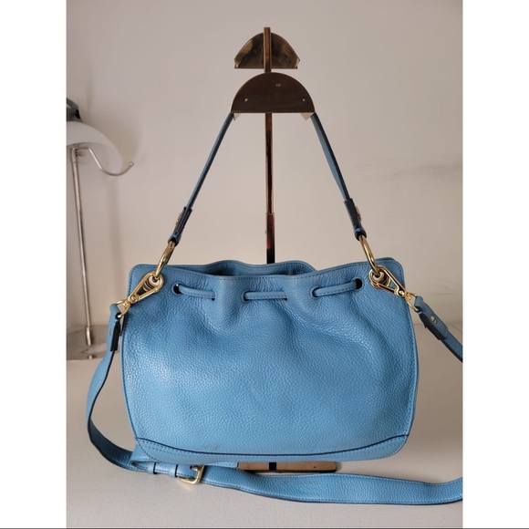 MCM Blue Bucket Leather Bag - Picture 2 of 10